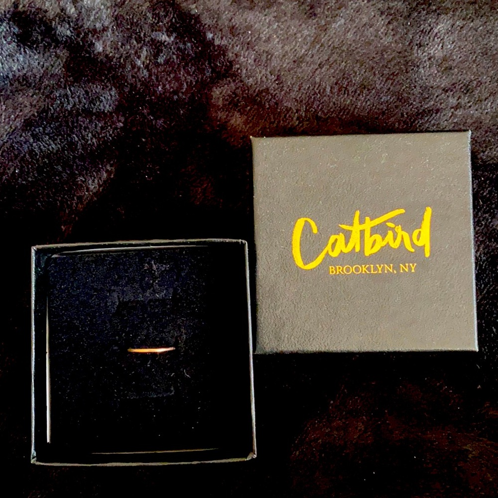 Catbird Mignon Memory Ring, Rose Gold